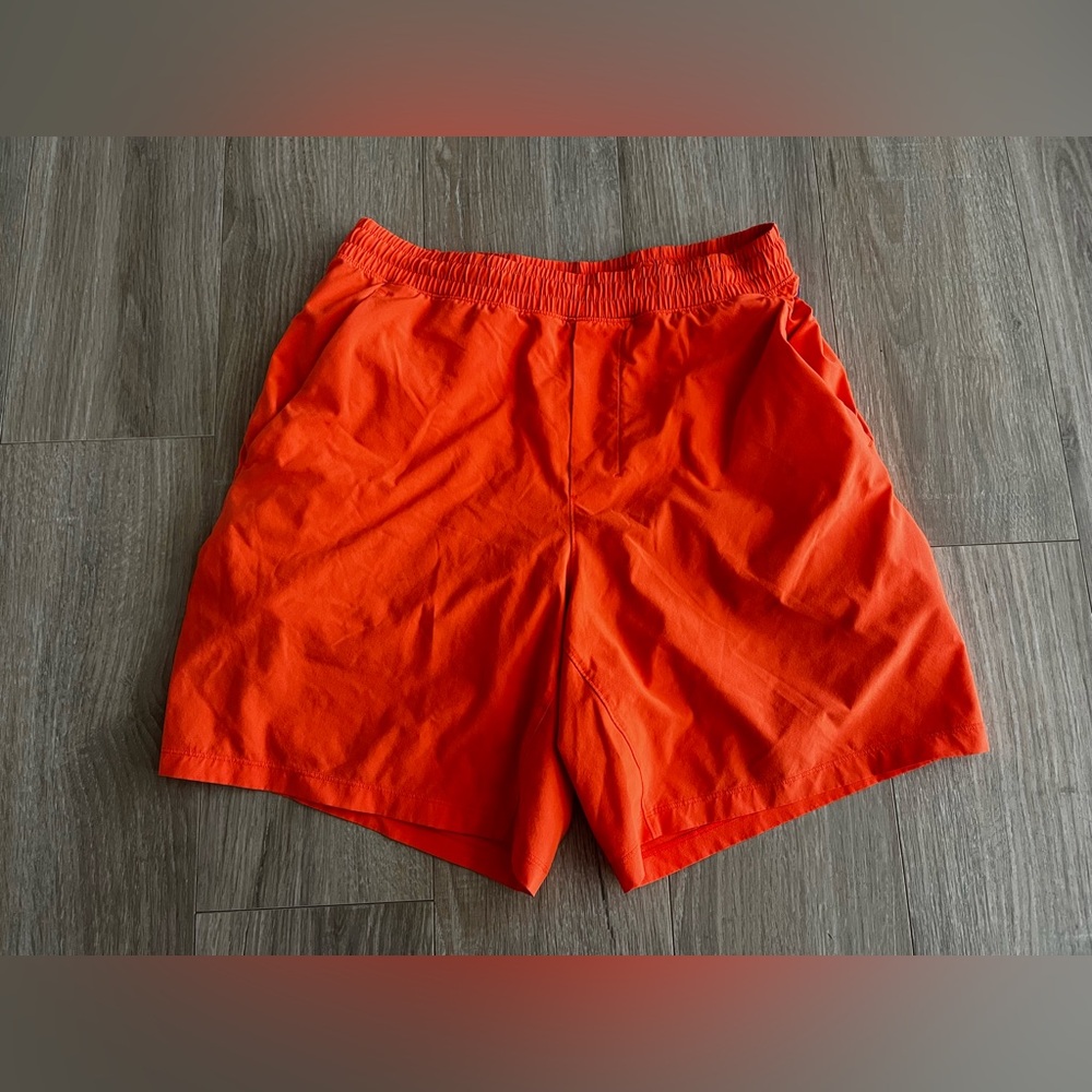 Lululemon Men’s Pace Breaker Lined Short 7" Bright Orange - Size Medium - Picture 1 of 7